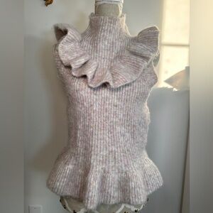 Gorgeous Zara baby pink ruffle knit top